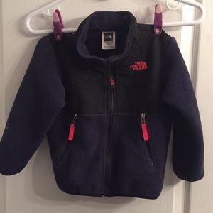 North face navy blue zip up